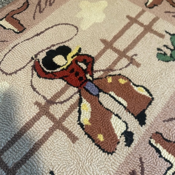 Vintage Other - Vintage Western Cowboy Accent Rug